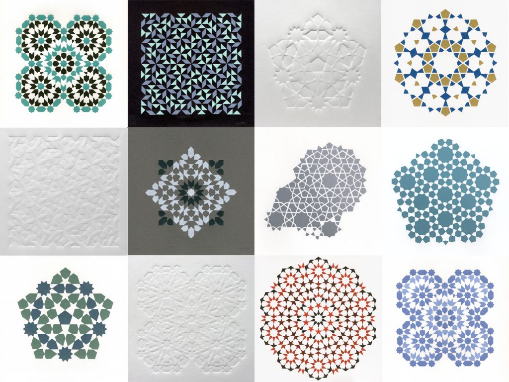 Figure 16 - Collection of prints, Relief prints and embossings from laser-cut tiles, 2016-19