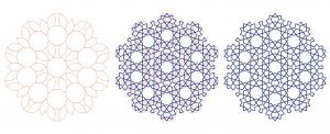 Figure 5 - A pattern generated from decorated girih tiles