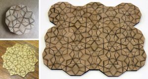 Figure 6 - Laser-cut wooden pattern tiles